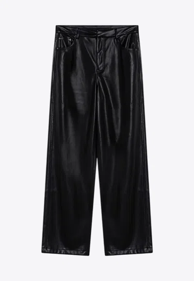 ROTATE BIRGER CHRISTENSEN HIGH-WAIST FAUX LEATHER PANTS
