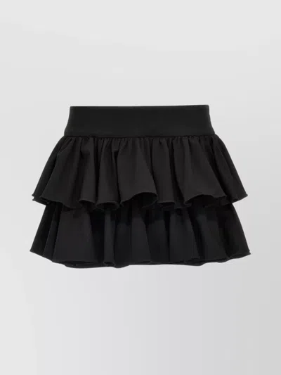 ROTATE BIRGER CHRISTENSEN HIGH WAISTBAND RUFFLE MINI SKIRT