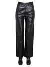 Rotate Birger Christensen High-waisted Faux Leather Pants In Black