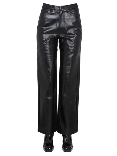 ROTATE BIRGER CHRISTENSEN HIGH-WAISTED FAUX LEATHER PANTS