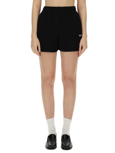 Rotate Birger Christensen High Waisted Mini Shorts In Black