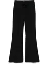 Rotate Birger Christensen Rotate Black Flared High-waist Pants In Black