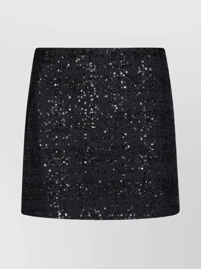 Rotate Birger Christensen High-waisted Sequin Mini Skirt In Black