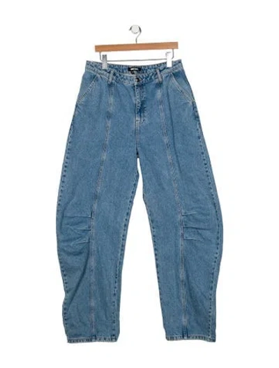 Pre-owned Rotate Birger Christensen High-rise Wide Leg Jeans In Blue