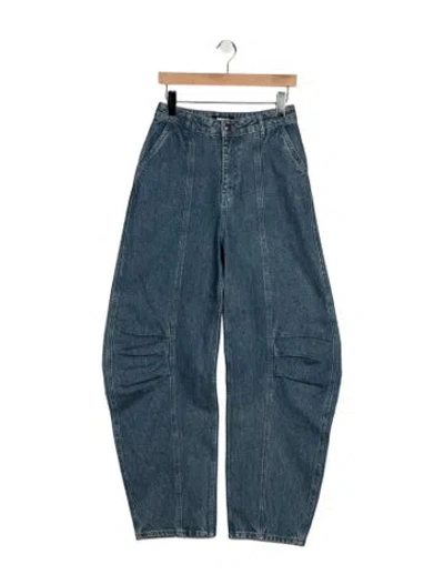 Pre-owned Rotate Birger Christensen High-rise Wide Leg Jeans W/ Tags In Blue