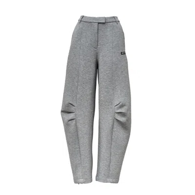 Rotate Birger Christensen High-waisted Cargo Pants With Concealed Closure And Gathered Knee Details In Gray