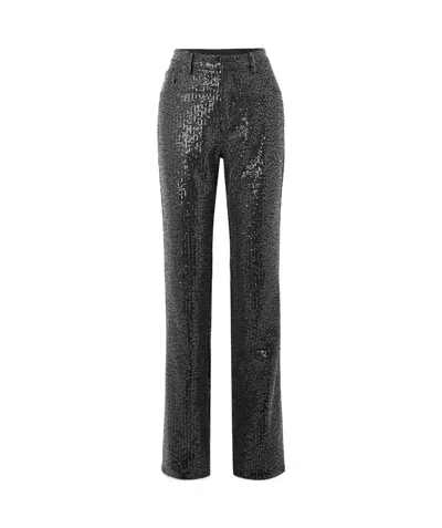 Rotate Birger Christensen High-waisted Sequin-embellished Jeans In Red