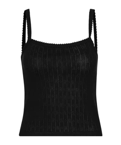 Rotate Birger Christensen Hollow Out Halter Top In Black