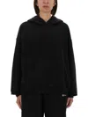 Rotate Birger Christensen Hooded Sweatshirt With Logo In Black