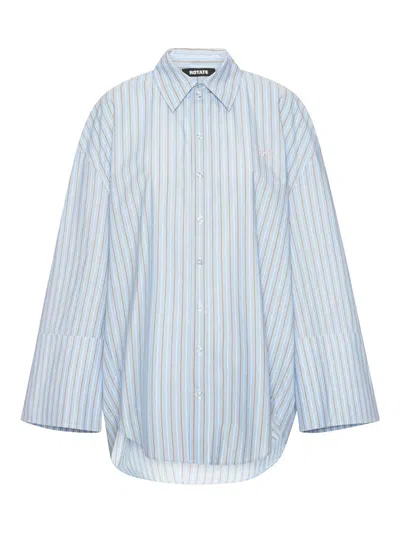 Rotate Birger Christensen Hydrangea Striped Shirt In Blue