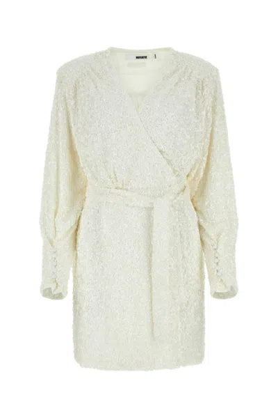 ROTATE BIRGER CHRISTENSEN IVORY SEQUINS MINI DRESS