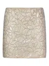 Rotate Birger Christensen Sequin Mini Skirt In Beige