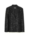 Rotate Birger Christensen Rotate Jacket With Paillettes In Black