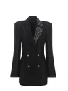 Rotate Birger Christensen Jacket Dress Rotate "strass" In Black