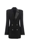Shop Rotate Birger Christensen Jacket Dress  "strass" In Black