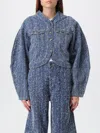 Rotate Birger Christensen Jacket Rotate Woman Color Gnawed Blue In Blue