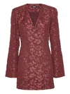Rotate Birger Christensen Jacquard Blazer Dress In Red
