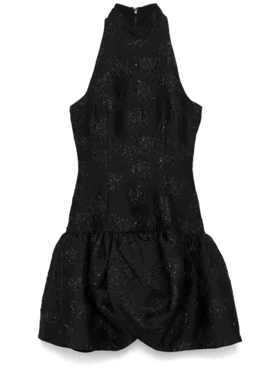 ROTATE BIRGER CHRISTENSEN JACQUARD DRAPED MINI DRESS