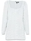 Rotate Birger Christensen Jacquard Long-sleeve Mini Dress In 蓝色