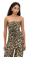 Rotate Birger Christensen Jacquard Long Top Dijon Comb. In Multi