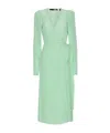 Rotate Birger Christensen Sequin-embellished Midi Dress In Green