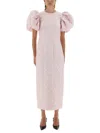 Rotate Birger Christensen Jacquard Midi Dress In Pink