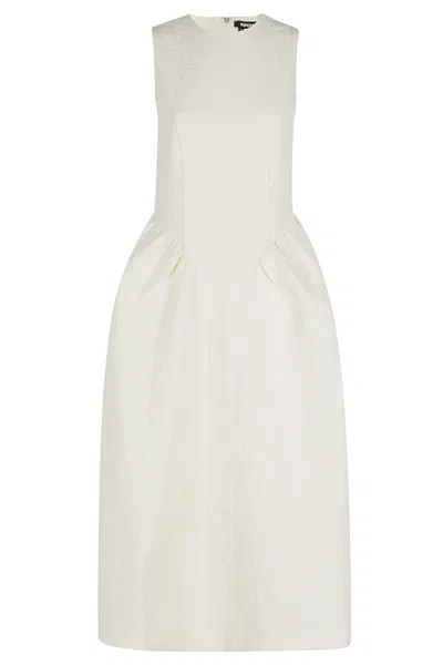 Rotate Birger Christensen Jacquard Midi Dress In White