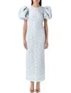 Rotate Birger Christensen Rotate 'puffy' Light Blue Polyester Blend Dress Women