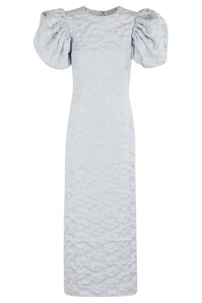 Rotate Birger Christensen Jacquard Midi Puffy Dress