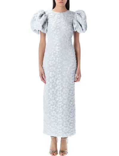 Rotate Birger Christensen Jacquard Midi Puffy Dress