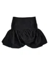 Rotate Birger Christensen Rotate High-waisted Mini Skirt In Textured Jacquard In Black