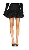 Rotate Birger Christensen Rotate High-waisted Mini Skirt In Textured Jacquard In Black