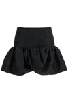 Rotate Birger Christensen Rotate High-waisted Mini Skirt In Textured Jacquard In Black (black)