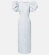 Rotate Birger Christensen Rotate 'puffy' Light Blue Polyester Blend Dress Women In Blue