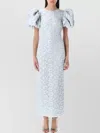 Rotate Birger Christensen Rotate 'puffy' Light Blue Polyester Blend Dress Women