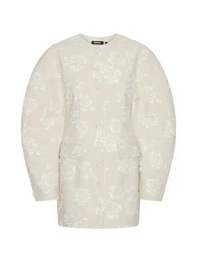 Rotate Birger Christensen Minikleid Aus Jacquard In Brown