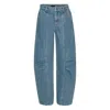 Rotate Birger Christensen Panelled Denim Trousers - Women's - Organic Cotton In Blue