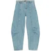Rotate Birger Christensen Denim Wide-leg Jeans In Blue