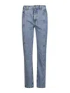 Rotate Birger Christensen Twill Straight-leg Jeans In Blue