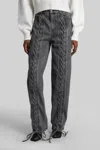 Rotate Birger Christensen Lacing Trousers Elastic Waistband Side Pockets In Gray