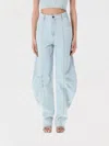 Rotate Birger Christensen Denim Stud Bandeau Top In Blue