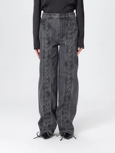 ROTATE BIRGER CHRISTENSEN JEANS ROTATE WOMAN COLOR CHARCOAL,H32564033