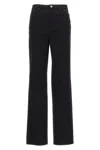 Rotate Birger Christensen Rotate Straight Jeans With Cristal Fringes In Black