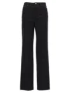 Rotate Birger Christensen Rotate Straight Jeans With Cristal Fringes In Black