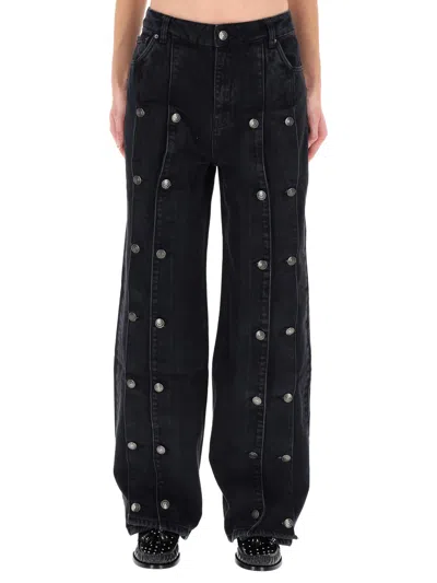 ROTATE BIRGER CHRISTENSEN JEANS WITH BUTTON DETAIL