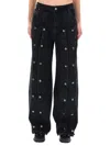 Rotate Birger Christensen Jeans Con Bottoni Black Denim In Black