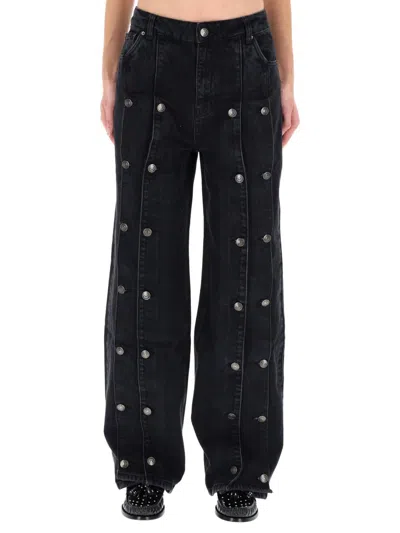 ROTATE BIRGER CHRISTENSEN ROTATE BIRGER CHRISTENSEN JEANS WITH BUTTON DETAIL