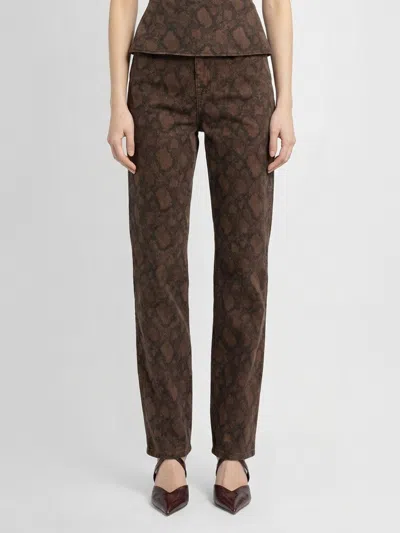 Rotate Birger Christensen Jeans Woman Rotate In Brown