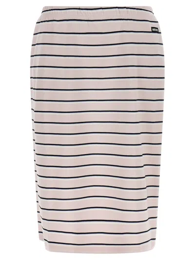 Rotate Birger Christensen Jersey Midi Skirt In Multi