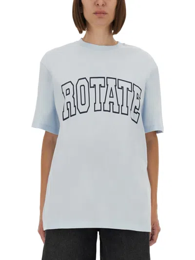Rotate Birger Christensen Jersey T-shirt In Blue